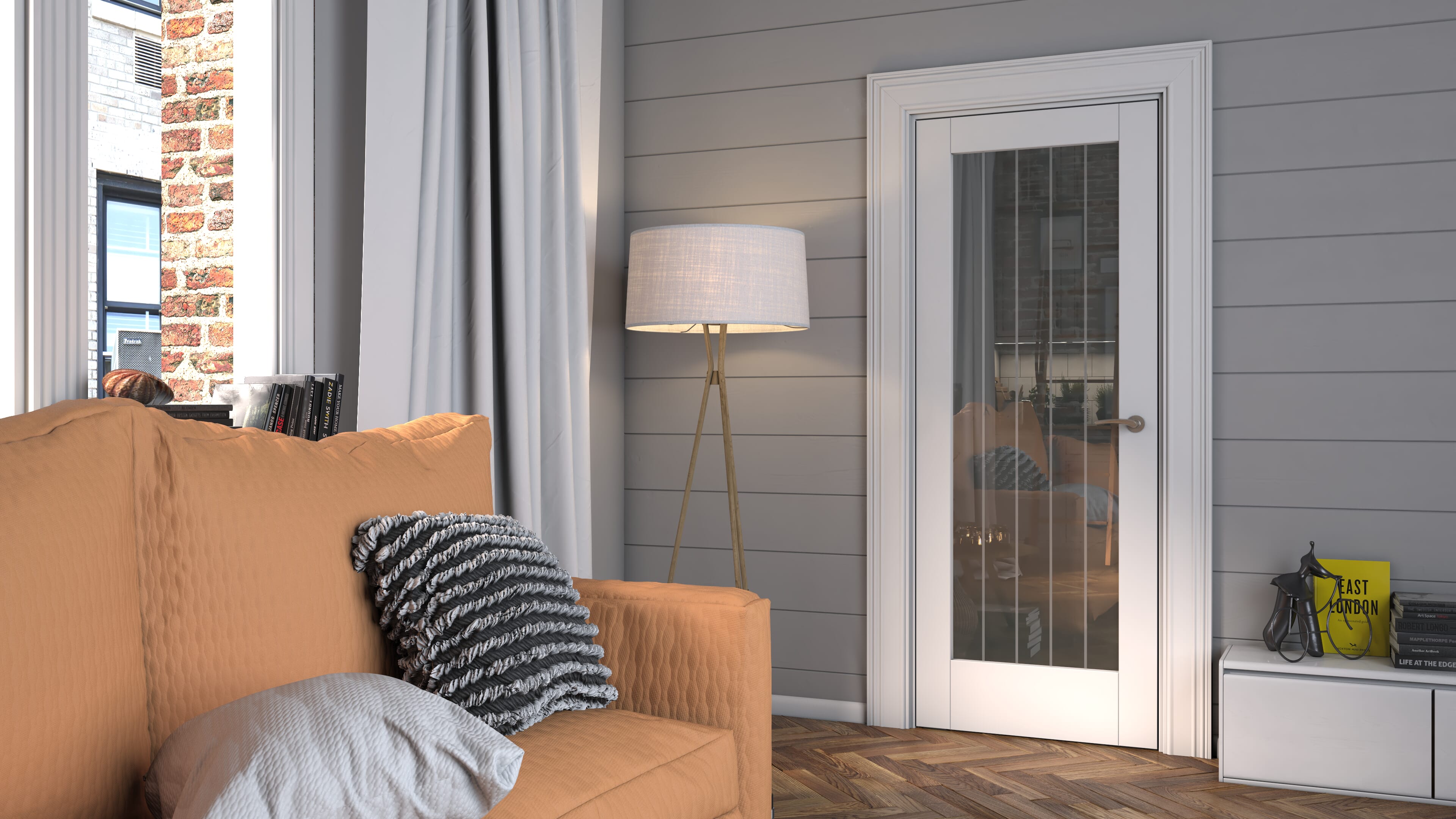 Suffolk White Pattern 10 - Prefinished Internal Door Set