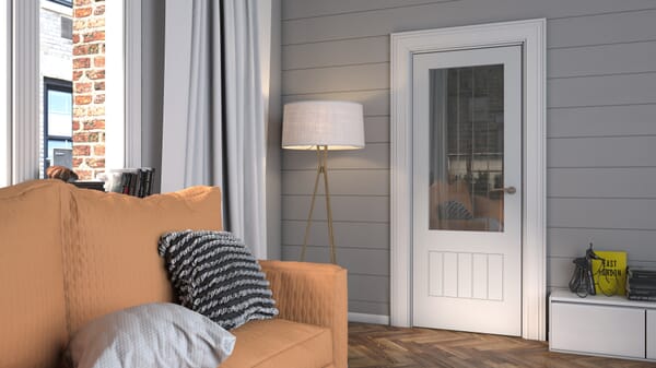 Suffolk White 2XG - Prefinished Internal Door Set