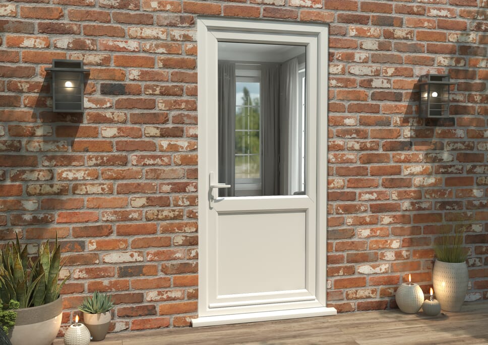 Climadoor White UPVC 2XG External Door Set