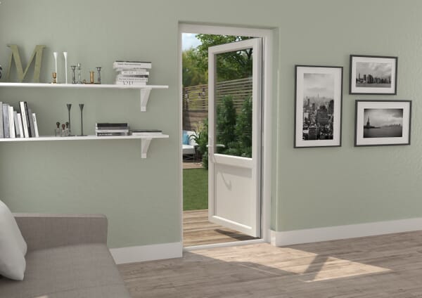 Climadoor Grey Out / White In UPVC 2XG External Door Set - Part Q Compliant