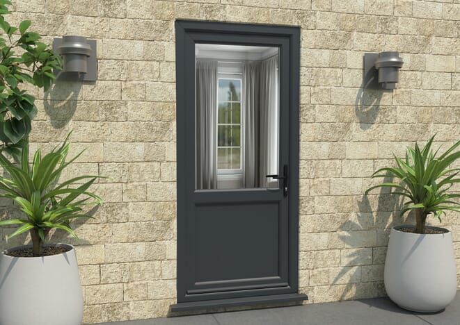 Climadoor Anthracite Grey UPVC 2XG External Door Set - Part Q Compliant