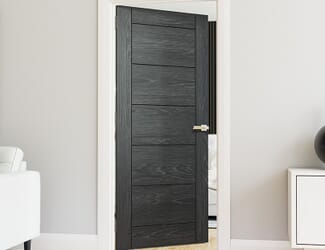 Seville Brushed Black Oak Prefinished Internal Door Set