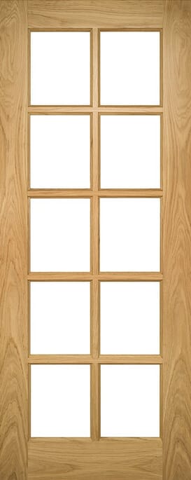 Bristol 10 Light Glazed Oak Internal Door Set