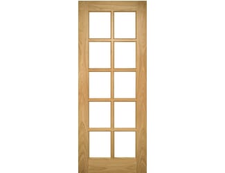 Bristol 10 Light Glazed Oak Internal Door Set