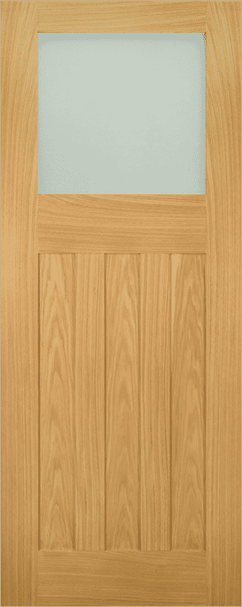 Cambridge Oak Frosted Glass Internal Door Set