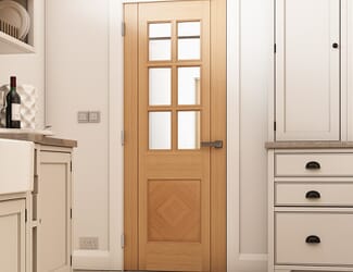 Kensington Oak Glazed Prefinished Internal Door Set