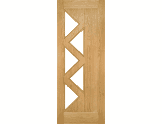 Ely 5L Glazed Oak - Prefinished Internal Door Set