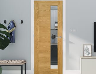 Seville Oak 1SL Glazed Prefinished Internal Door Set