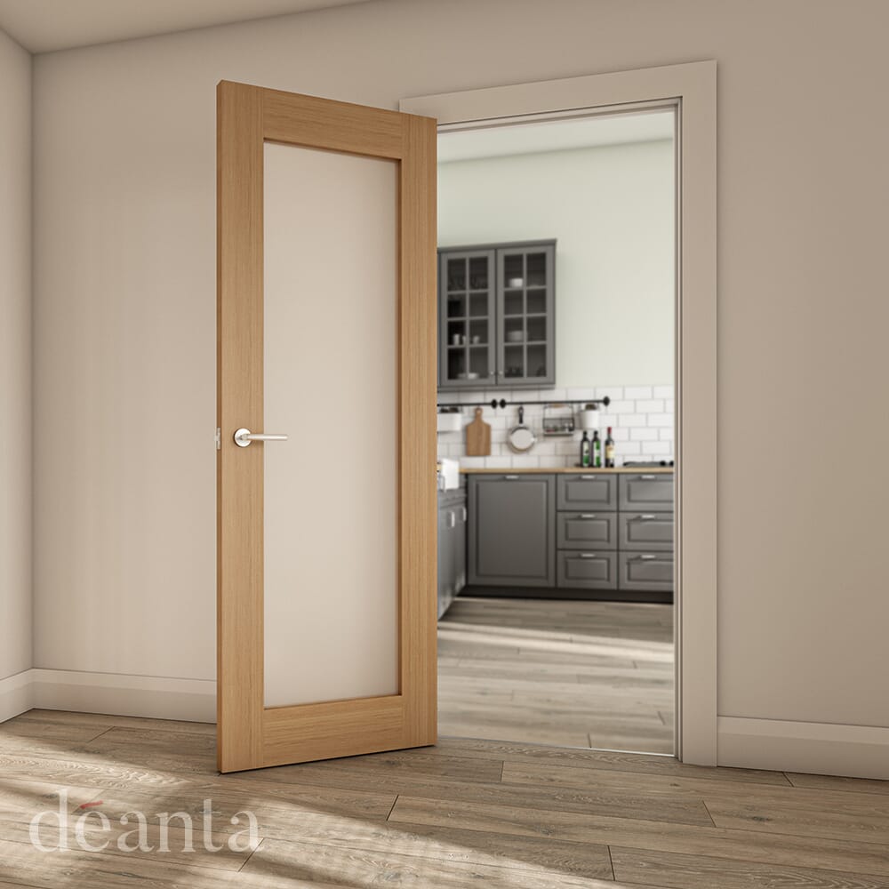Walden Oak Frosted Glass Internal Door Set Price Comparisons | Compare The Build