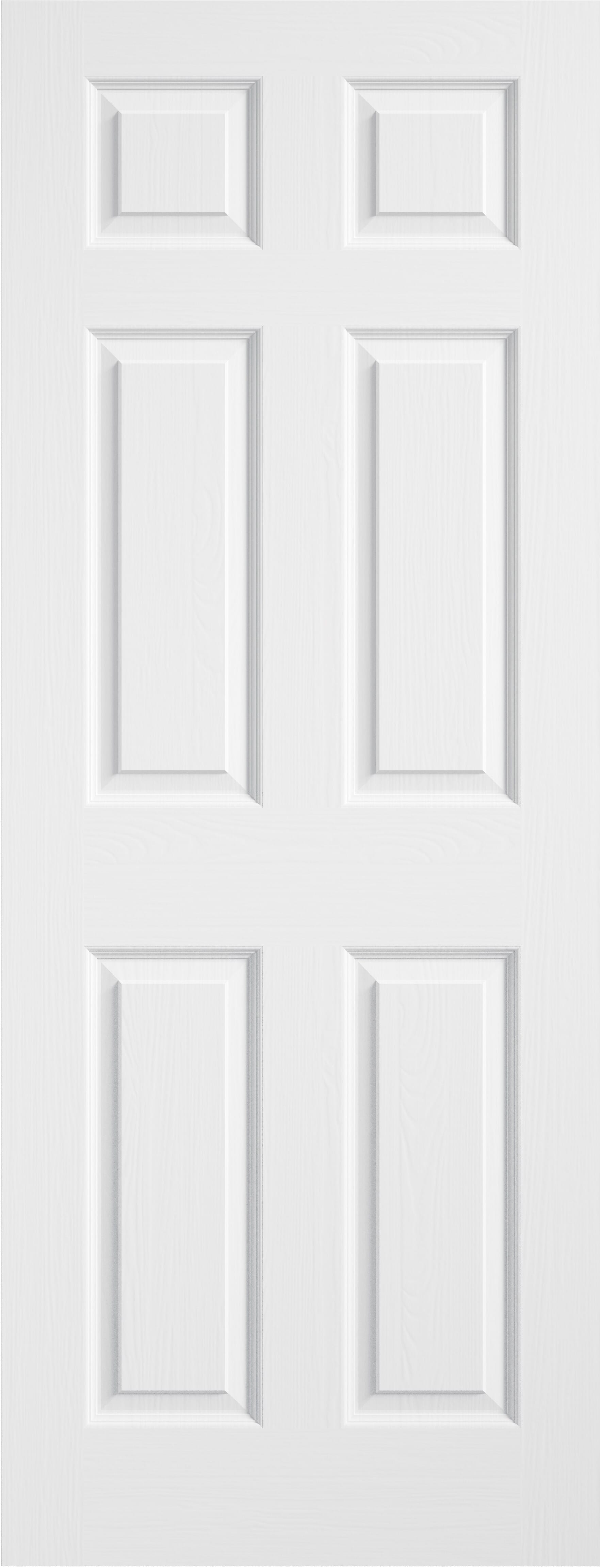 Regency Textured 6 Panel White Moulded Internal Door Set