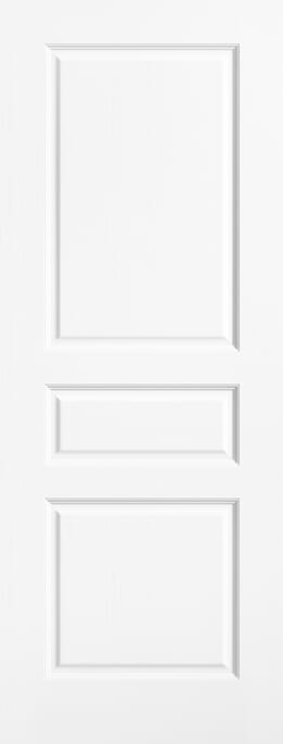 Textured 3 Panel White Moulded Internal Door Set