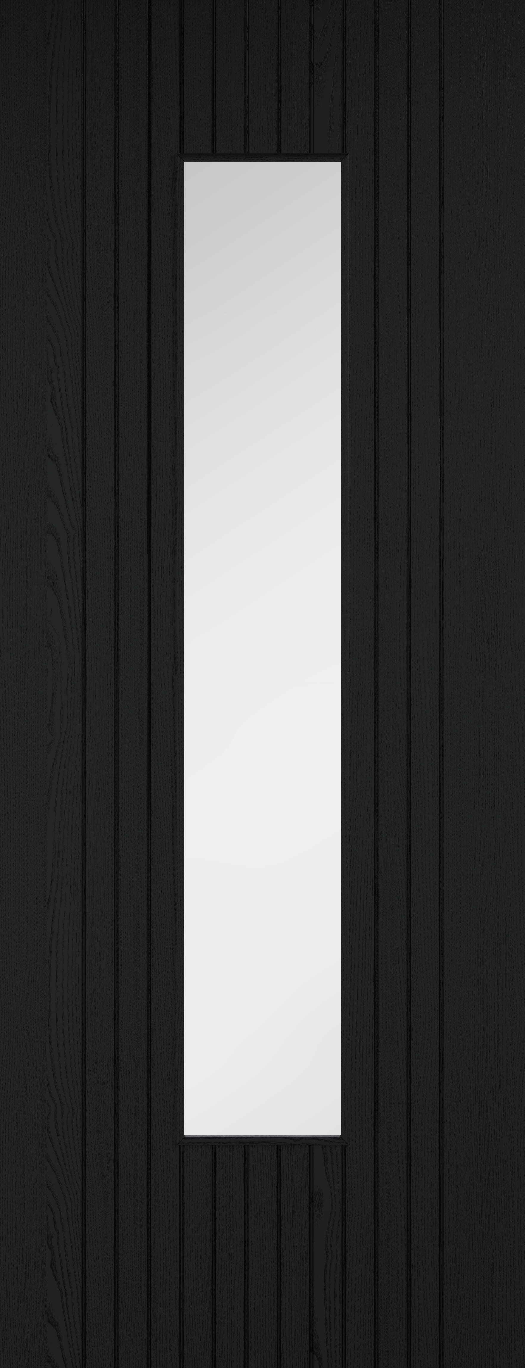 Sydney Black Clear Glazed Laminate Internal Door Set