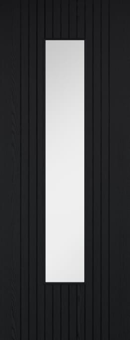 Sydney Black Clear Glazed Laminate Internal Door Set
