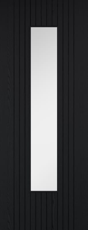 Sydney Black Clear Glazed Laminate Internal Door Set