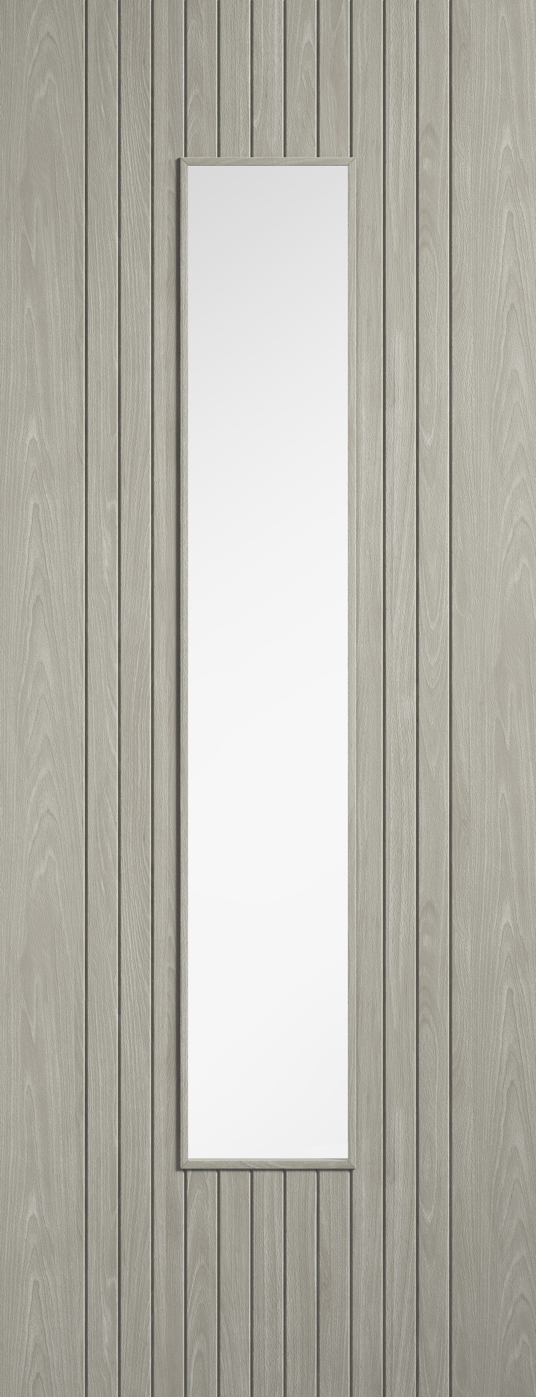 Sydney Light Grey Clear Glazed Laminate Internal Door Set