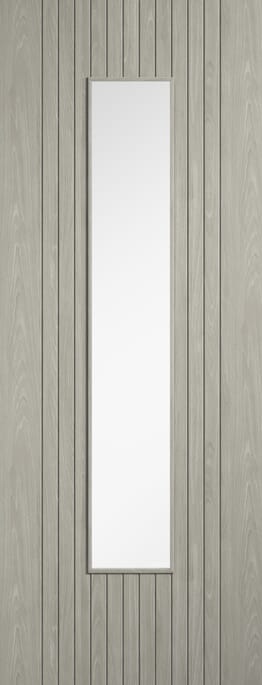 Sydney Light Grey Clear Glazed Laminate Internal Door Set