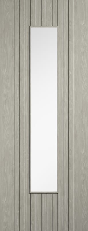 Sydney Light Grey Clear Glazed Laminate Internal Door Set