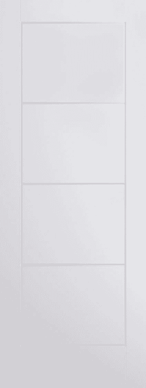 Ladder 4 Panel White Moulded Internal Door Set