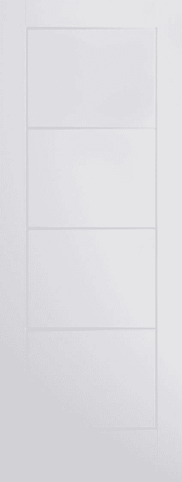 Ladder 4 Panel White Moulded Internal Door Set