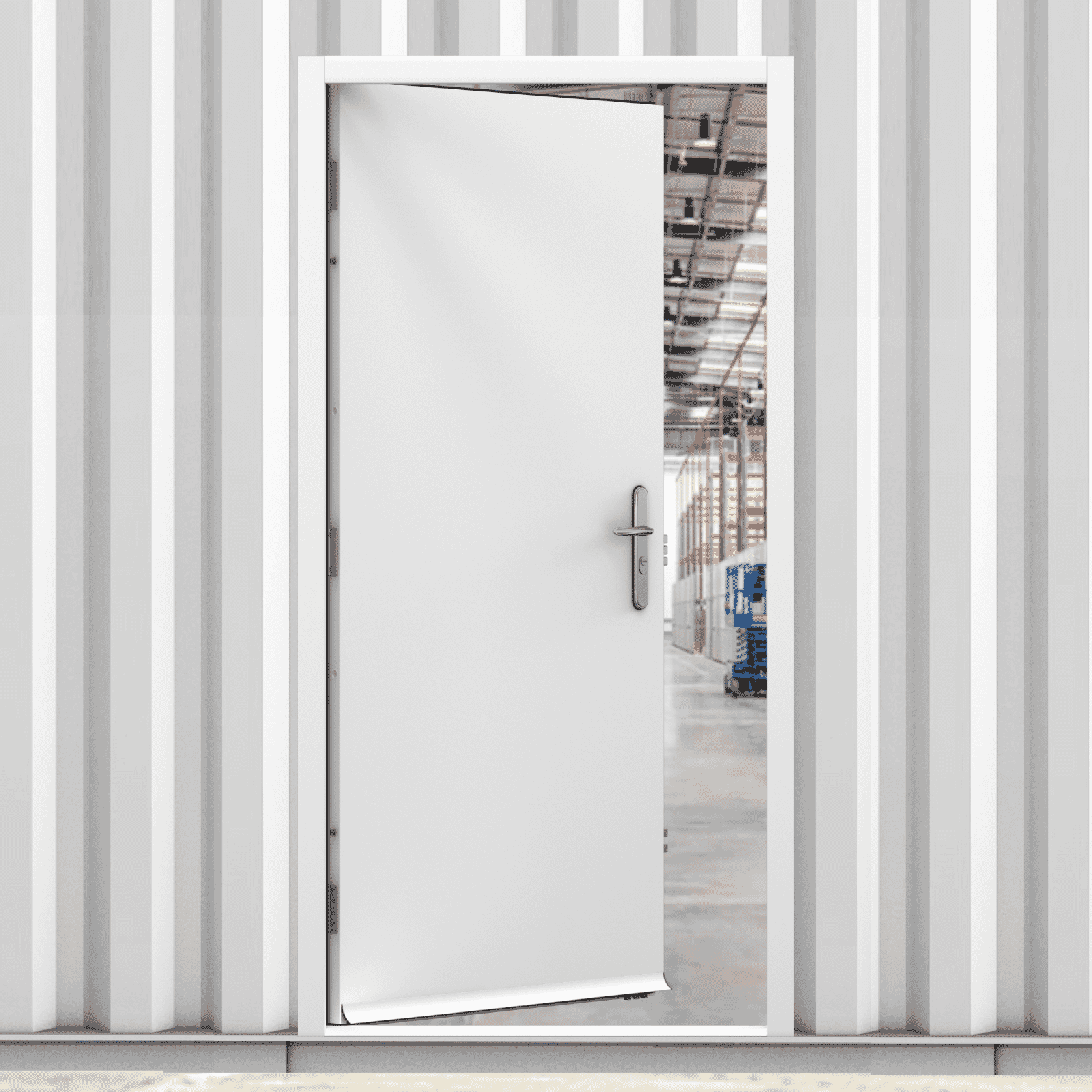 CLIMADOOR White Steel Personnel External Door Set