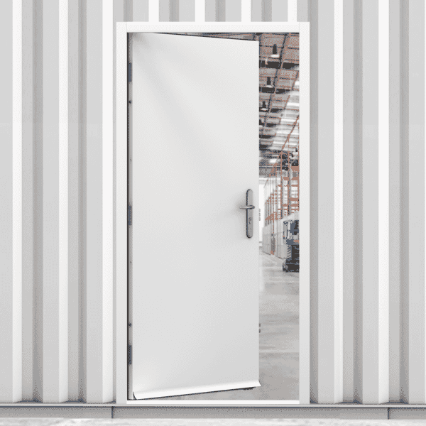 CLIMADOOR White Steel Personnel External Door Set