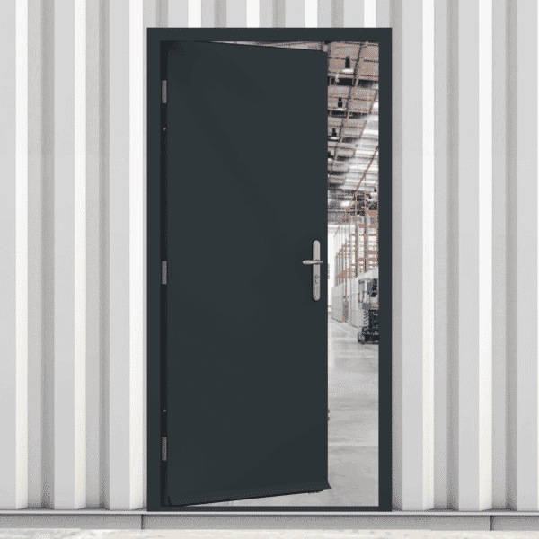 CLIMADOOR Anthracite Grey Steel Personnel External Door Set