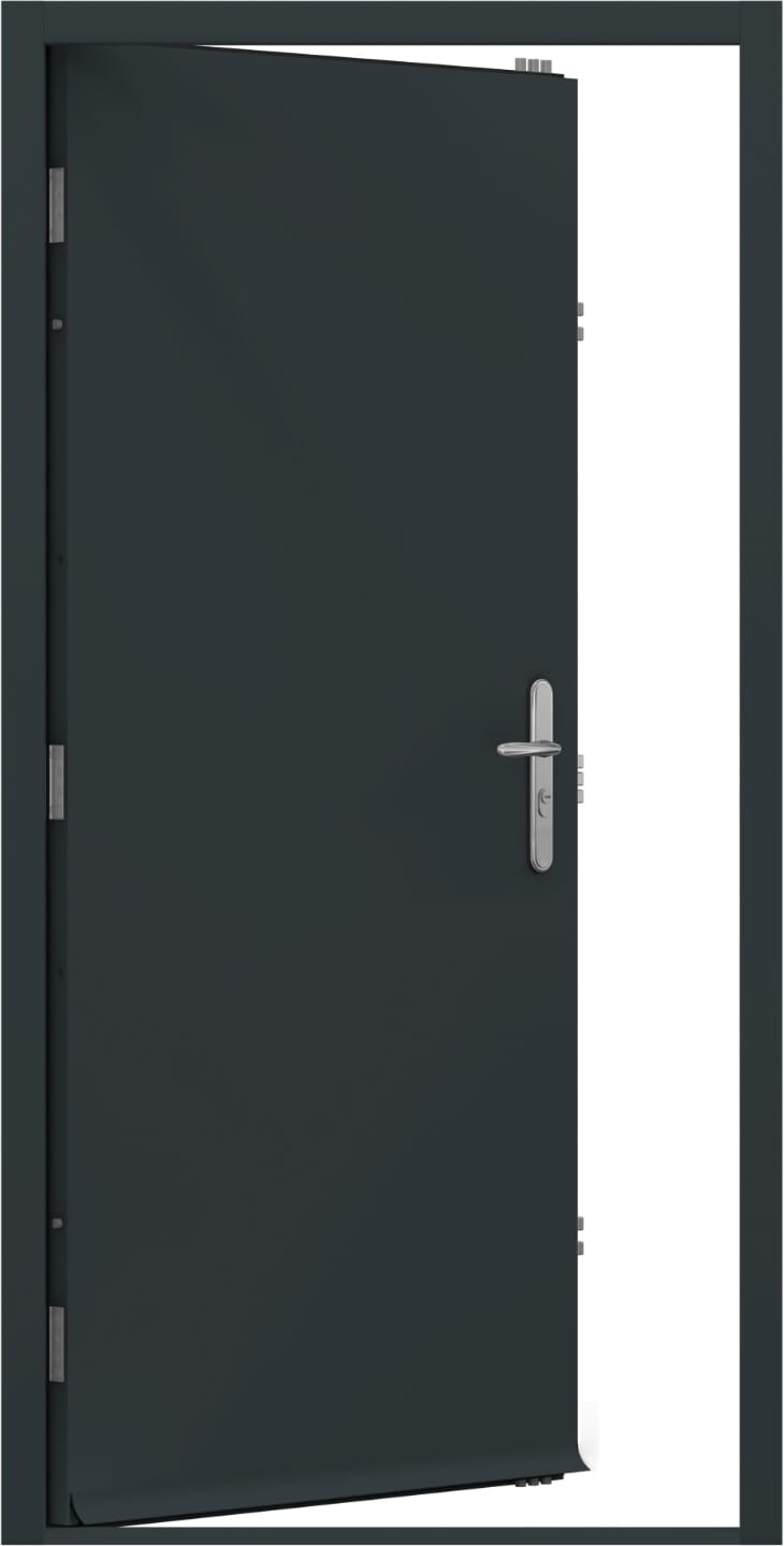 CLIMADOOR Anthracite Grey Steel Personnel External Door Set