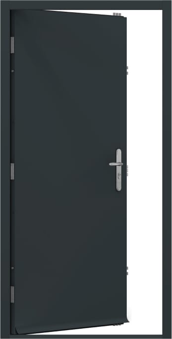 CLIMADOOR Anthracite Grey Steel Personnel External Door Set