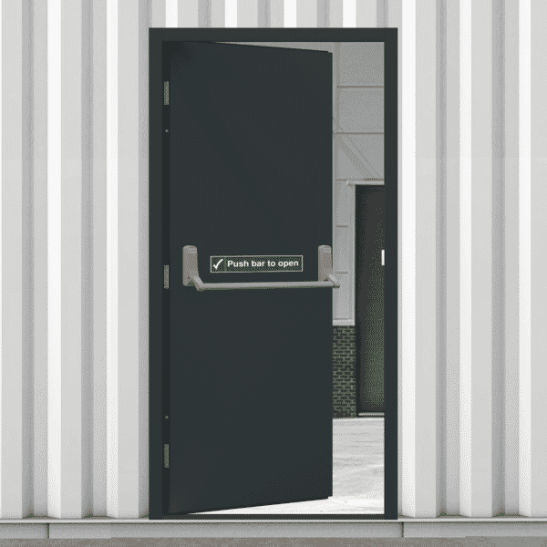 CLIMADOOR Anthracite Grey Steel Fire Exit External Door Set