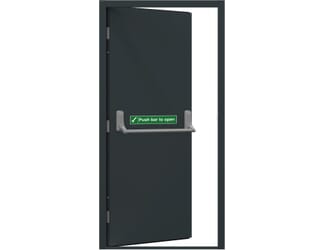 CLIMADOOR Anthracite Grey Steel Fire Exit External Door Set