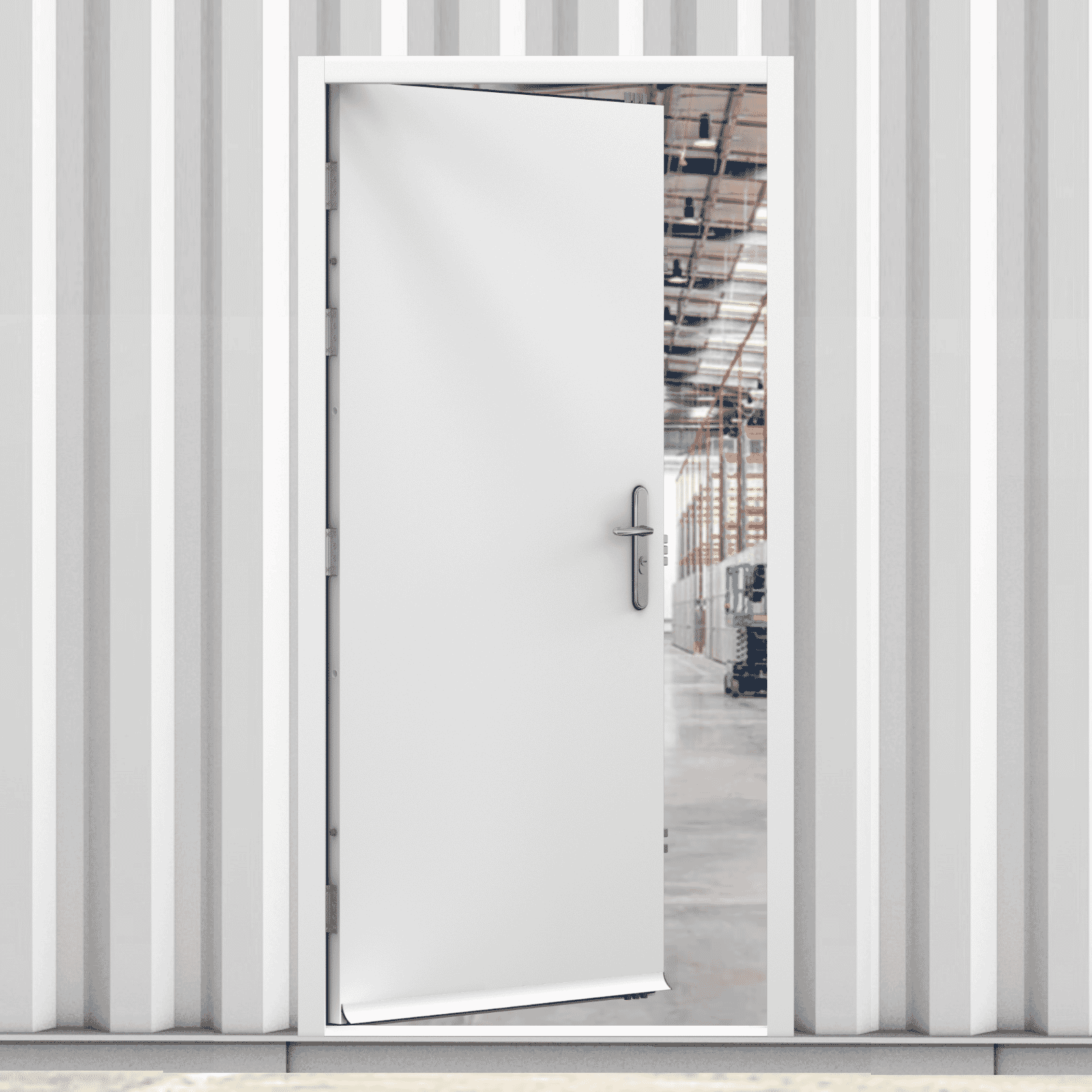 CLIMADOOR White Steel Heavy Duty Personnel External Door Set