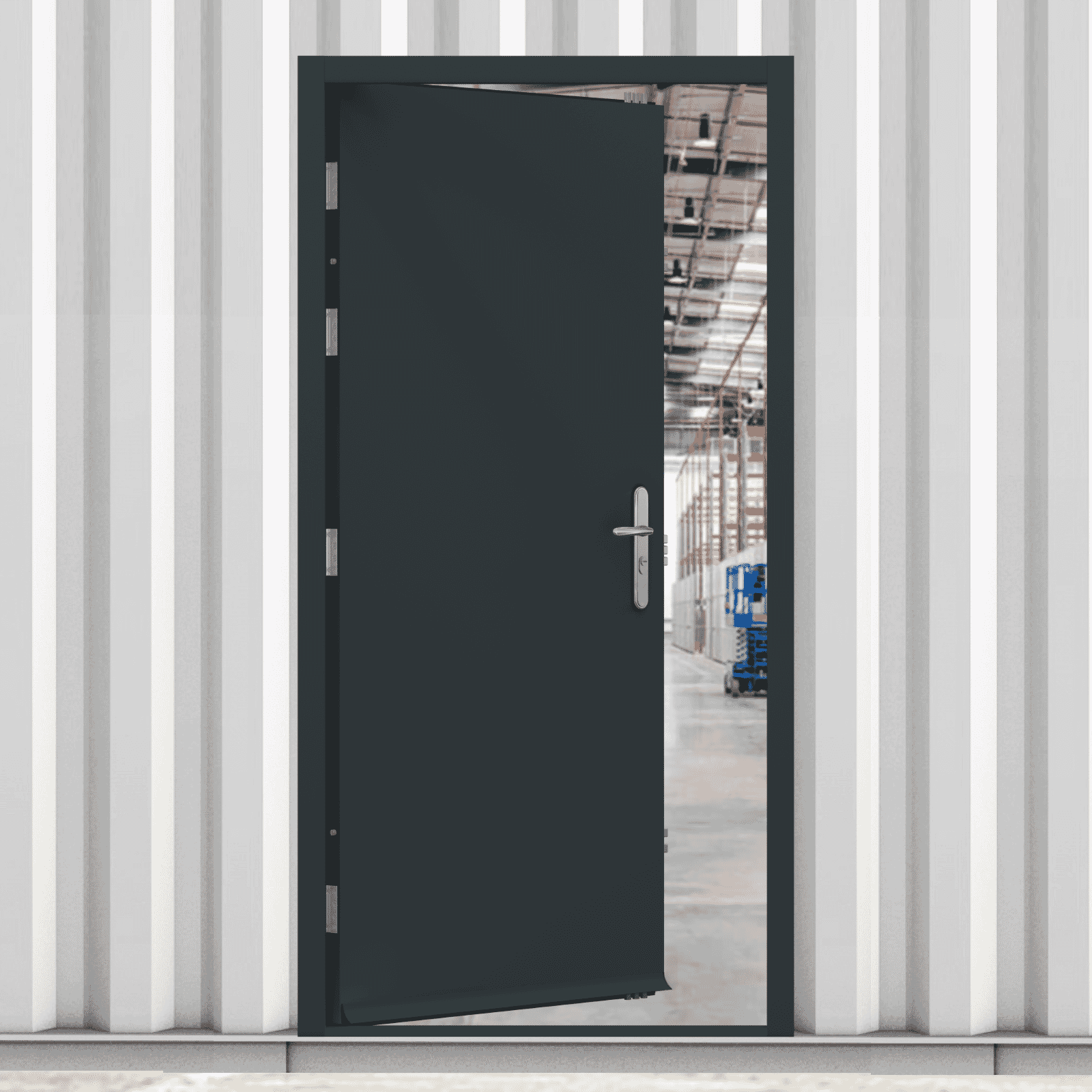 CLIMADOOR Anthracite Grey Steel Heavy Duty Personnel External Door Set