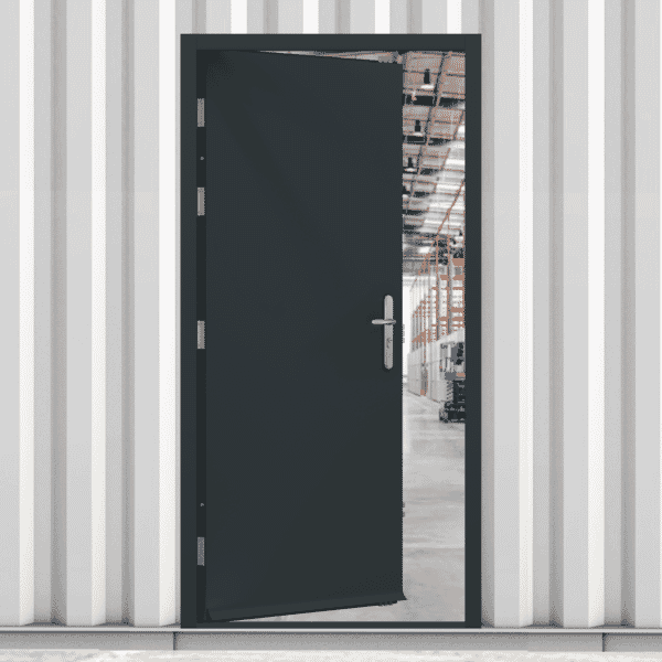 CLIMADOOR Anthracite Grey Steel Heavy Duty Personnel External Door Set