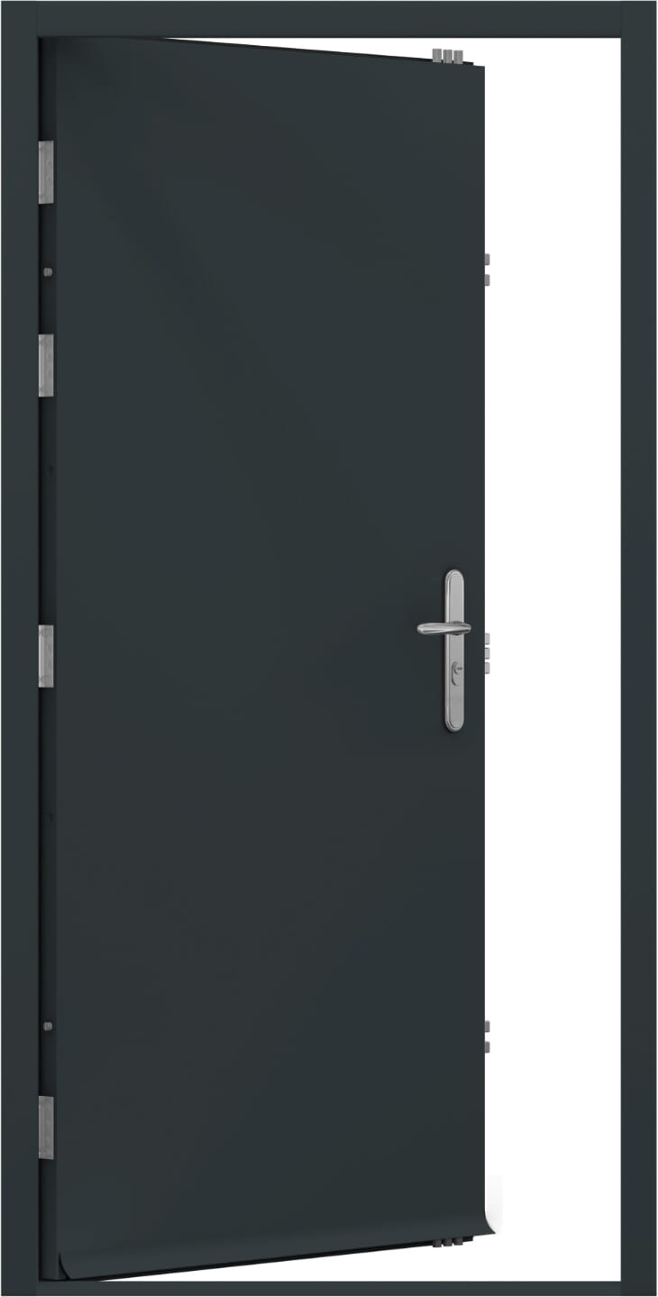 CLIMADOOR Anthracite Grey Steel Heavy Duty Personnel External Door Set