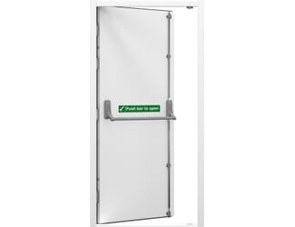 CLIMADOOR White Steel Heavy Duty Fire Exit External Door Set