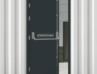 CLIMADOOR Anthracite Grey Steel Heavy Duty Fire Exit External Door Set