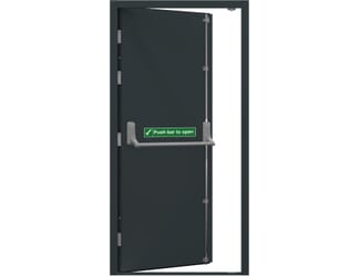 CLIMADOOR Anthracite Grey Steel Heavy Duty Fire Exit External Door Set