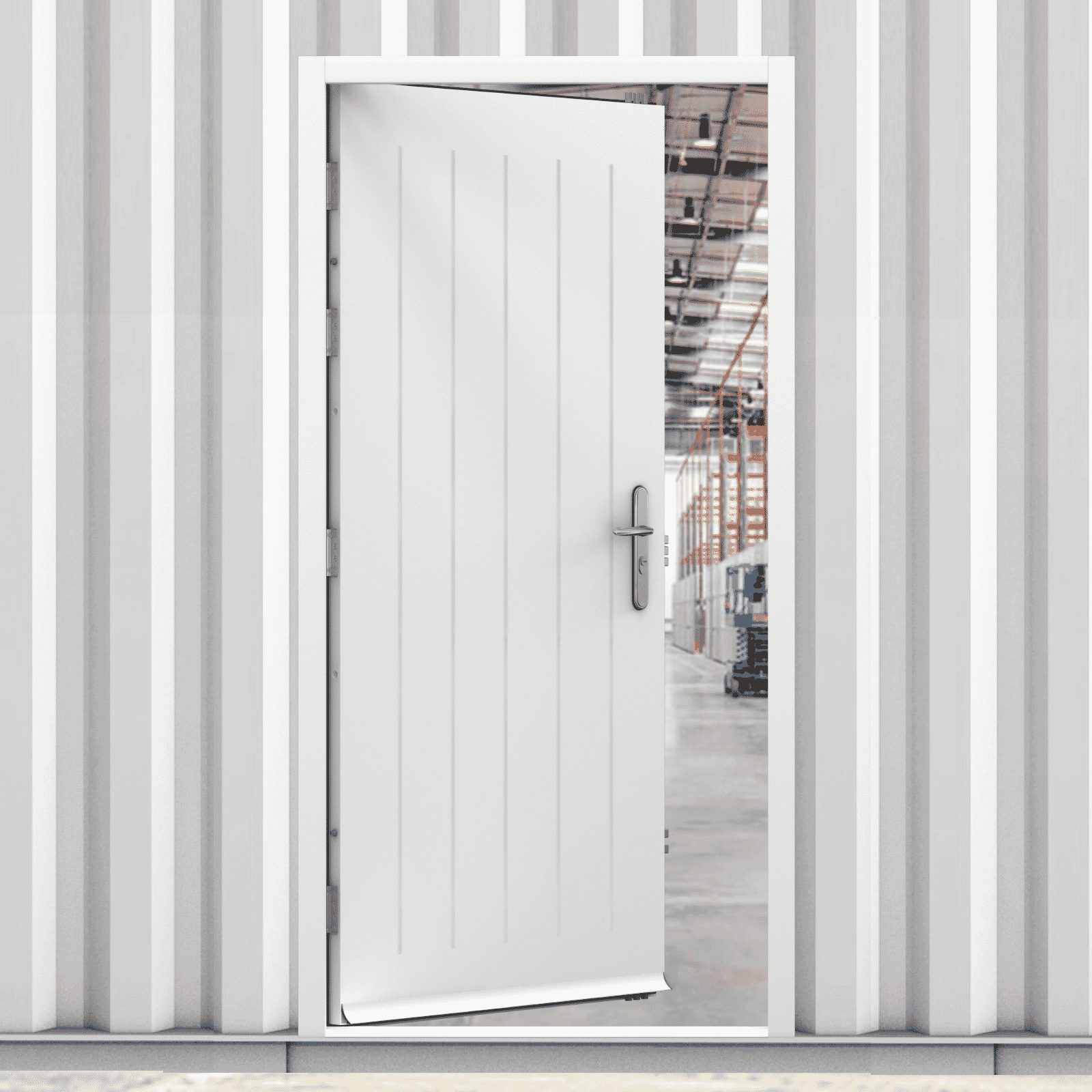 CLIMADOOR White Steel Cottage Heavy Duty Personnel External Door Set