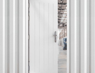 CLIMADOOR White Steel Cottage Heavy Duty Personnel External Door Set
