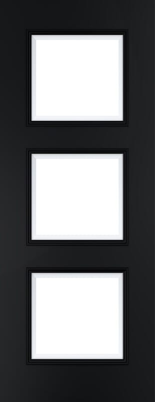 Trinity Black Clear Glazed Prefinished Internal Door Set