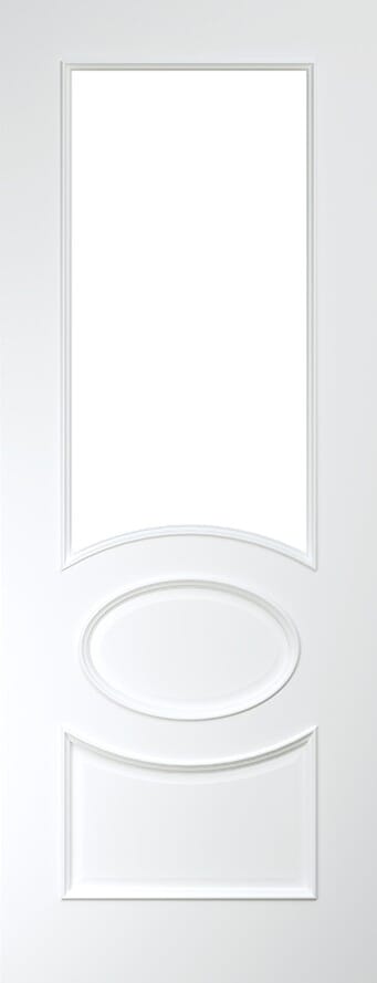 Clarendon Clear Glazed White Internal Door Set