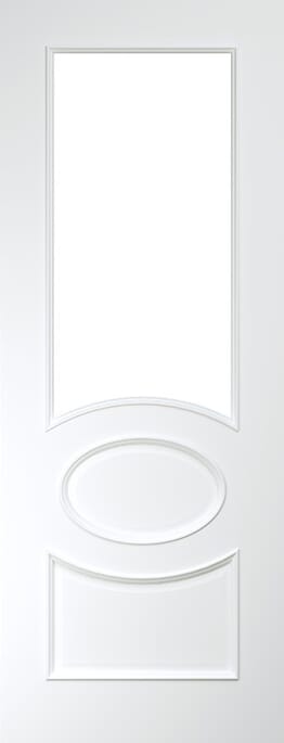 Clarendon Clear Glazed White Internal Door Set