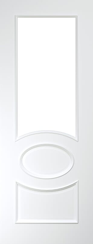 Clarendon Clear Glazed White Internal Door Set