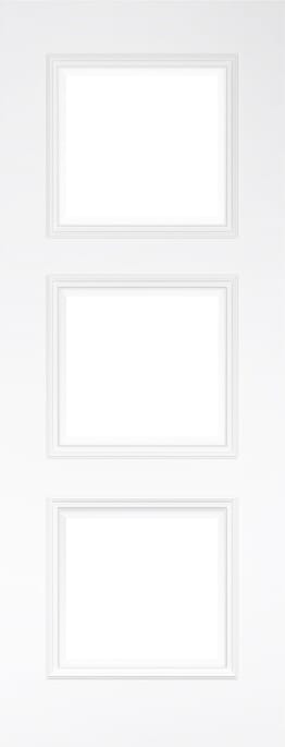 Trinity Clear Glazed White Internal Door Set