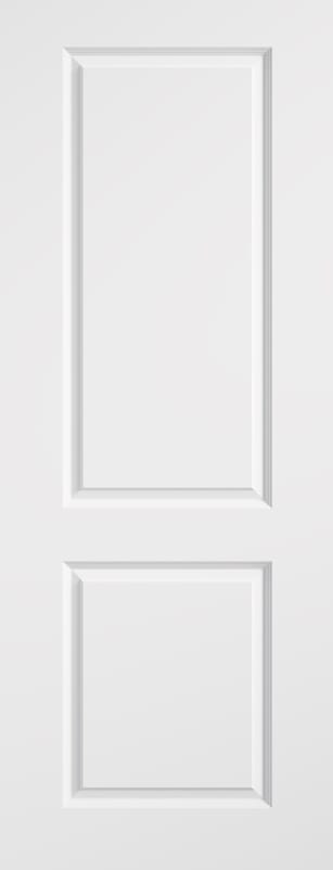 Smooth 2 Panel White Moulded Internal Door Set