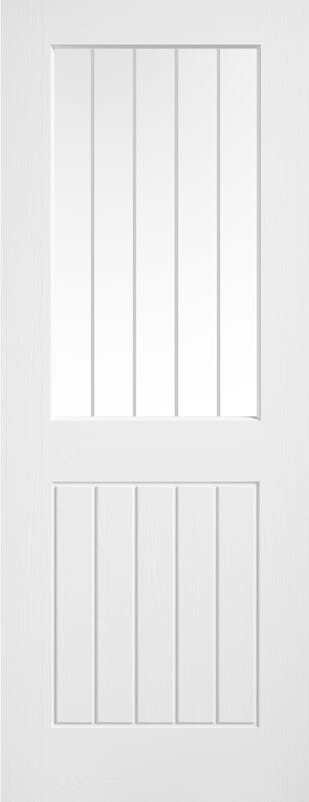 Mexicano Textured White Glazed Moulded Internal Door Set