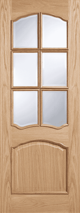 Riviera Oak RM2S Clear Bevelled Glass Internal Door Set