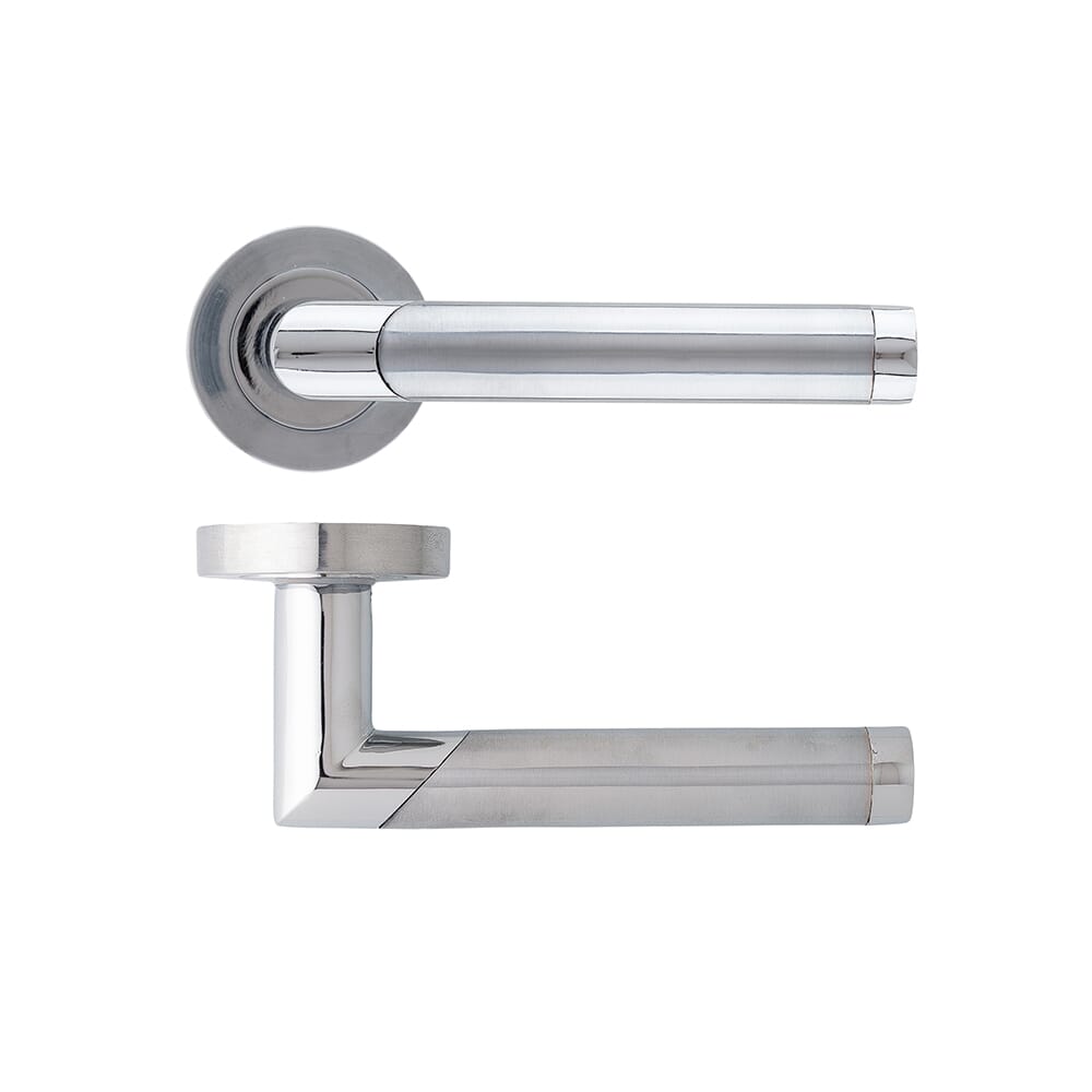 Augustus Hardware with Bathroom Lock (Matt / Polished Chrome)