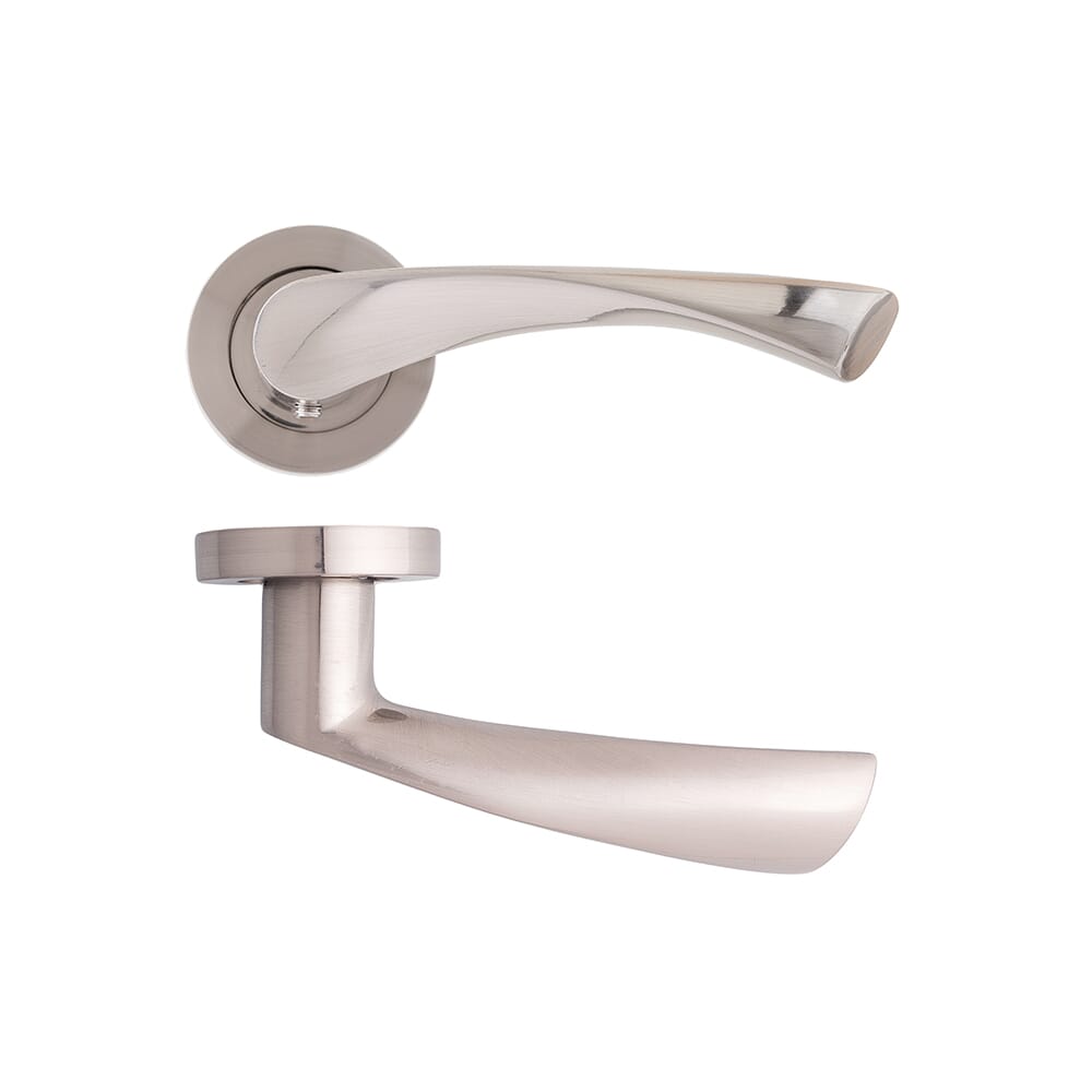 Fortuna FD30 Hardware with Bathroom Lock (Satin)