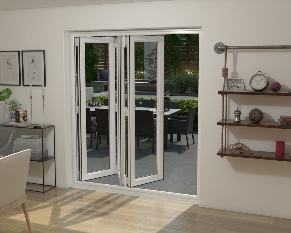 Grey / White 1800mm UPVC Bi-Fold Door OPEN OUT 3R